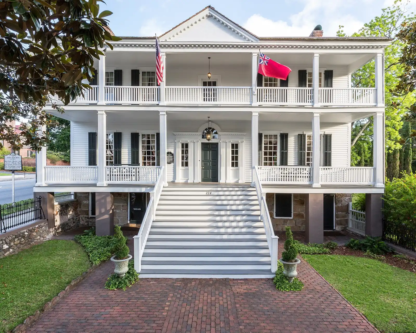 The double porches of the Burgwin-Wright House on Market Street in downtown Wilmington, which hosts fall tours and events