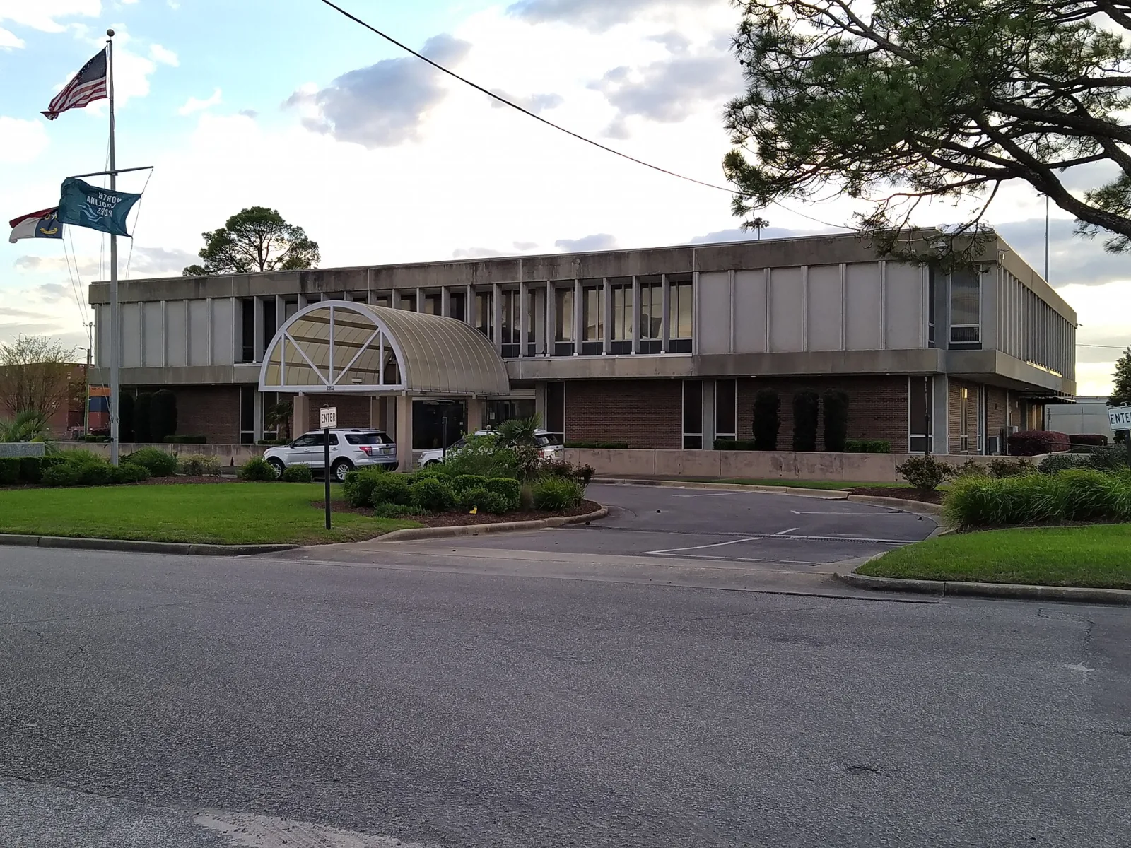 The North Carolina State Ports Authority headquarters on Burnett Boulevard in Wilmington.